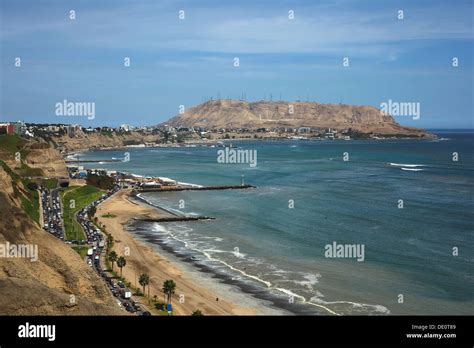 Coastal View Of The Districts Of Barranco And Chorrillos In Lima Peru