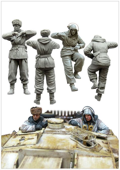 Tuskmodel 1 35 Scale Resin Model Kit Ww2 Us Tank Crew Commander