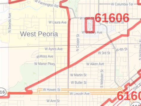 Peoria Zip Code Map