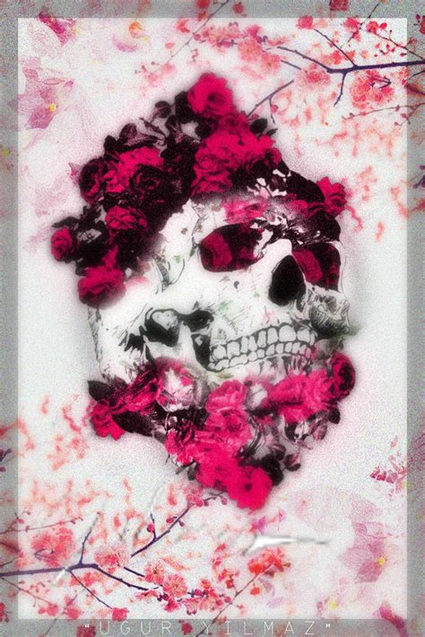 Skull In Rose Artwork Abstract Art