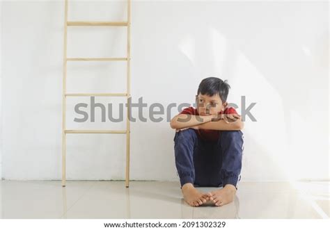 Sad Lonely Boy Sitting Alone On Stock Photo 2091302329 Shutterstock