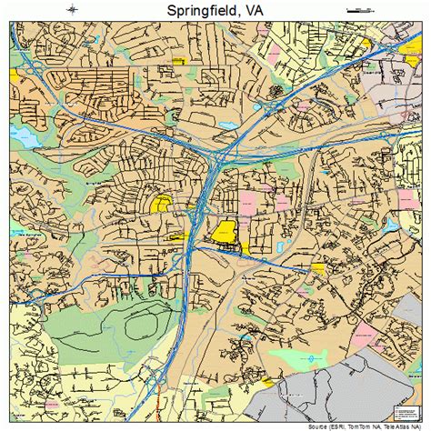 Springfield Virginia Street Map 5174592