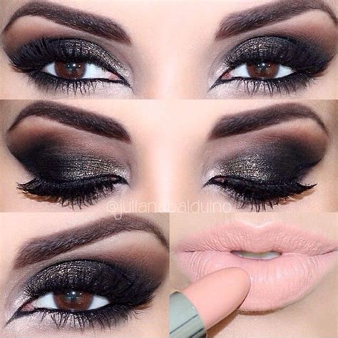 Smoky Eyes And Nude Pink Lips