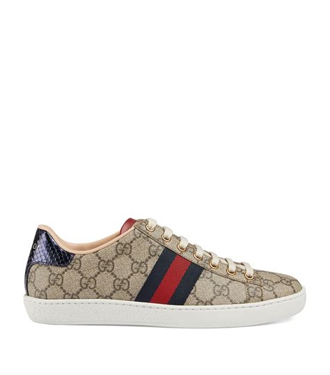 Womens Gucci Beige Gg Supreme New Ace Sneakers Harrods Uk