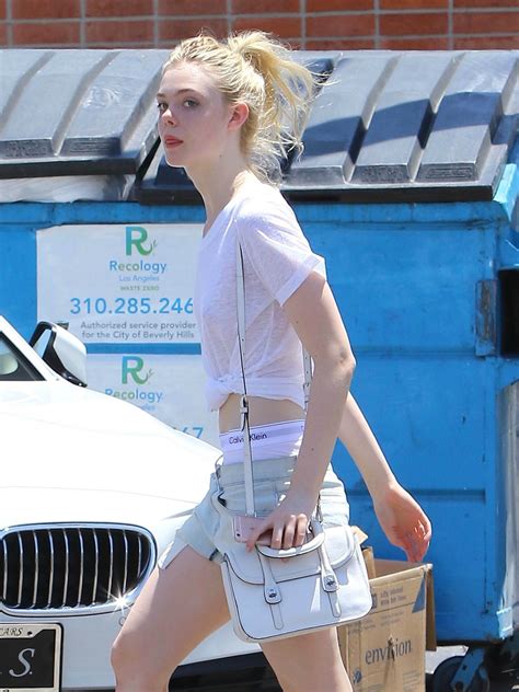 Elle Fanning Braless With Panty Peek Out About In Beverly Hills Hot