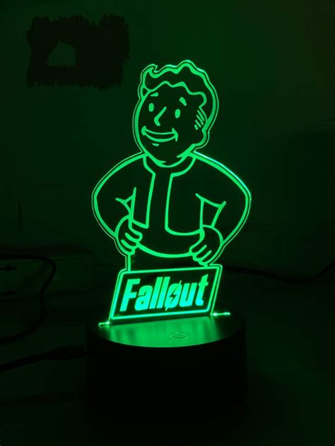 Fallout Vault Boy Led Edge Lit Light Etsy