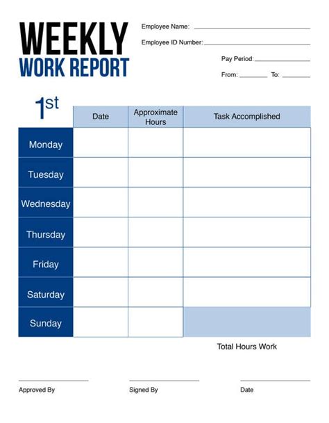 Weekly Activity Report Template Excel Free Download Printable Templates
