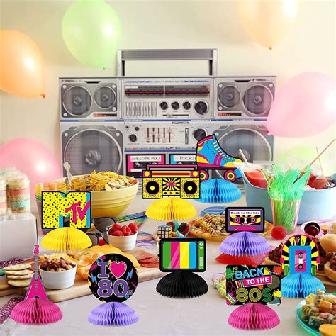 Buy 80s Party Decorations 10pcs Back To The 80s Party Honeycomb