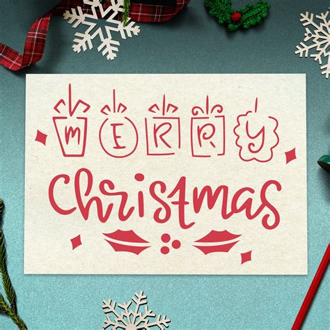 Christmas Card Svg Eps Png Dxf Vector Cutting Files For Etsy