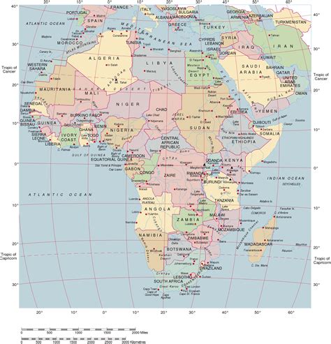 Mapa Politico de África Tamaño completo