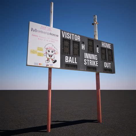 Baseball Scoreboard 3d Model 40 Max Free3d
