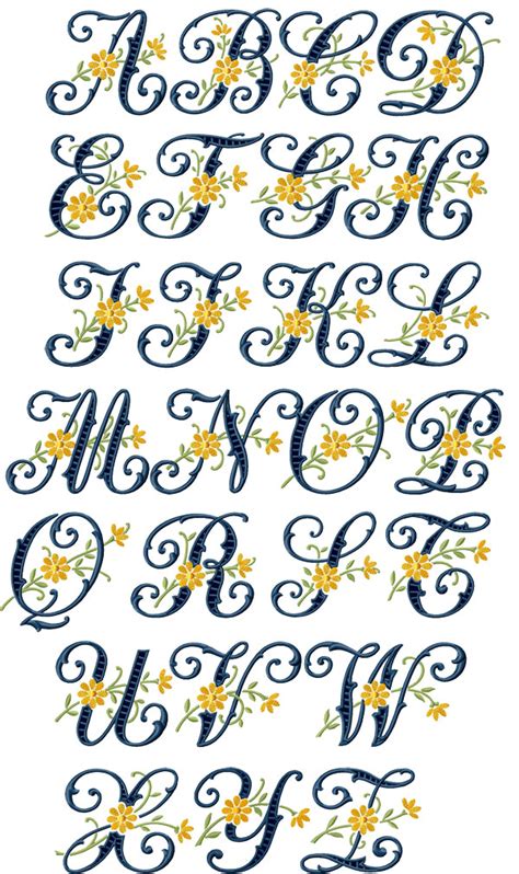 44 Embroidery Patterns Letters Free