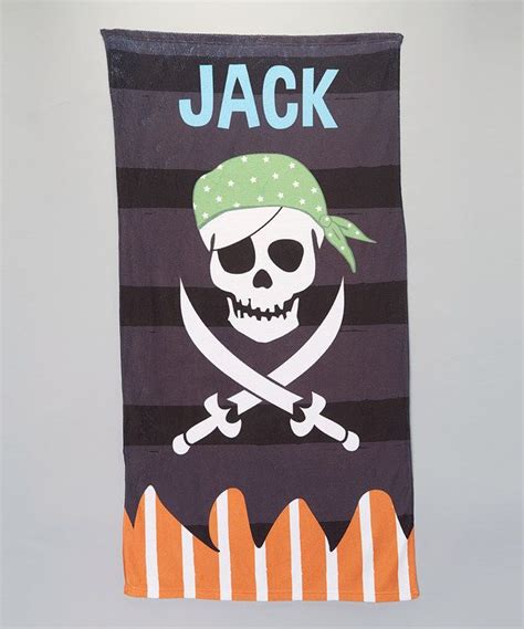 Look At This Black Jolly Roger Personalized Beach Towel On Zulily