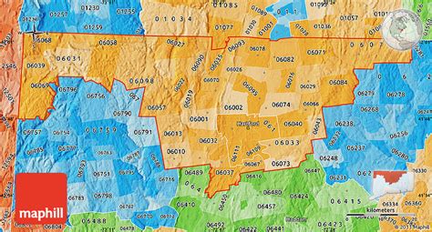 Political Shades Map Of Zip Codes Starting With 060
