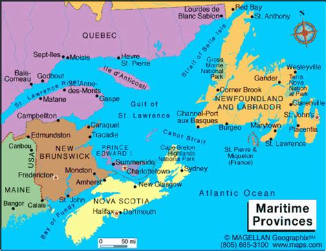 Map Of Canada Maritime Provinces Secretmuseum