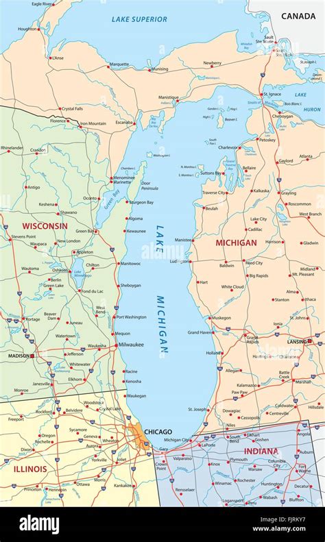 Lake Michigan Map