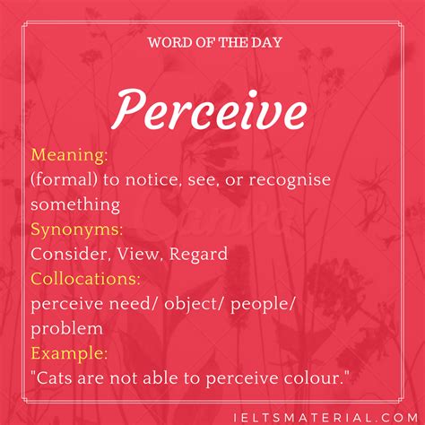 The score is typically calculated at one minute and five minutes after birth. Perceive - Word Of The Day For IELTS