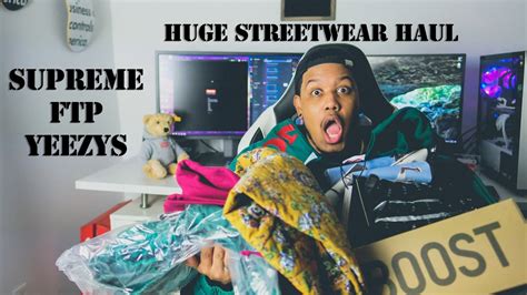 Huge 3000 Streetwear Haul Unboxing Yeezy Reflectives Ftp