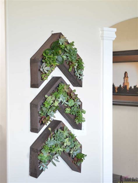 Glue the edges of your filler to the frame so it won't fall out once your succulent wall art is hanging up. Arrow Vertical Succulent Planter - Her Tool Belt