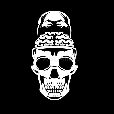 Skull And Brain Illustration Stock Illustration Illustration Of