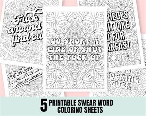 Adult Coloring Pages Printable Printable Coloring Sheets Etsy
