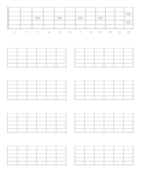 Printable Bass Guitar Fretboard Chart Guitar