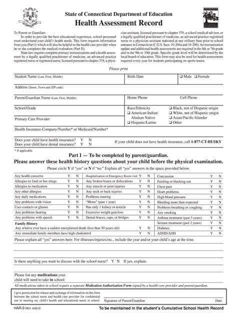 Ct Health Assessment 2012 2024 Form Fill Out And Sign Printable Pdf