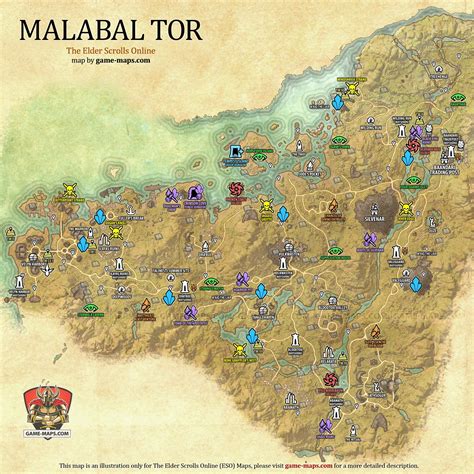 Malabal Tor Map The Elder Scrolls Online Game Maps