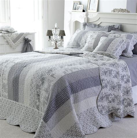 Maybe you would like to learn more about one of these? Details about Pretty Grey/White Patchwork quilt/bedspread ...