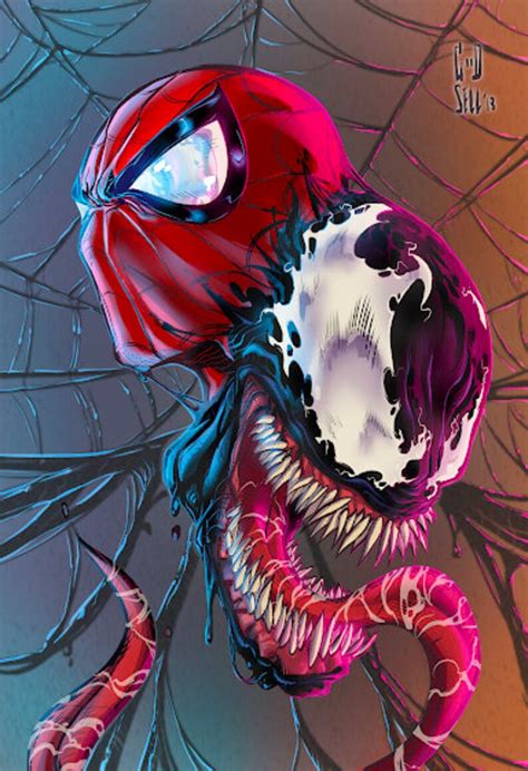 Venom And Spiderman Two Poster Set Marvel Wall Art Print Etsy