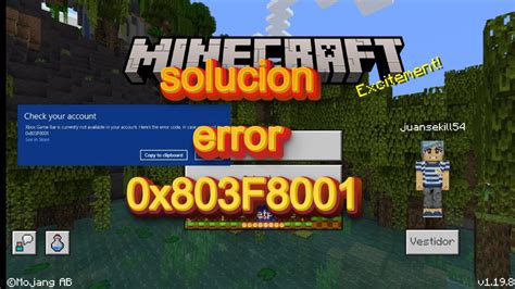 Solucion De Error 0x803f8001 Minecraft Bedrock 2023 En EspaÑol Youtube