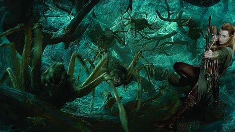 Elves Vs Giant Spiders The Hobbit 2013 Fight Clip Youtube