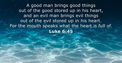 Luke 6:45 - Bible verse - DailyVerses.net