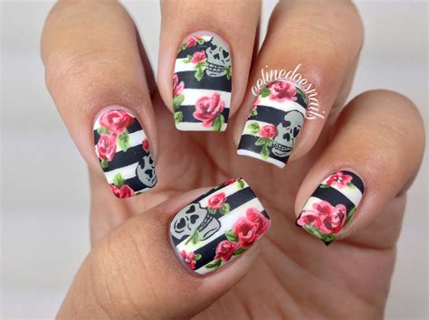 DIY Rose Nail Art · How To Paint Patterned Nail Art · Beauty on Cut Out ...