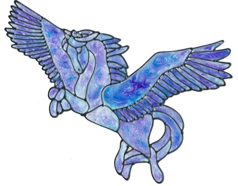 Pegasus Window Cling White Colorful Impressions