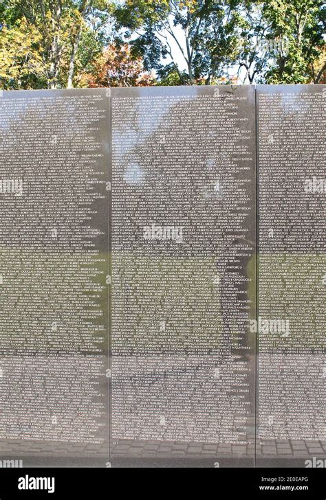 Names Of Vietnam War Casualties On Vietnam War Veterans Memorial In