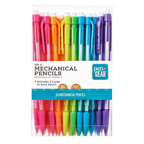 Pen Gear Mechanical Pencils 07 Mm 2 Lead Multicolor 50 Count