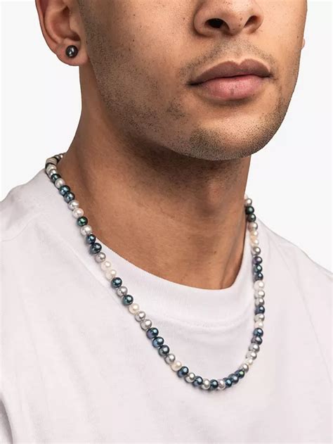 Dower And Hall Mens Mixed Freshwater Pearl Necklace Multi At John Lewis