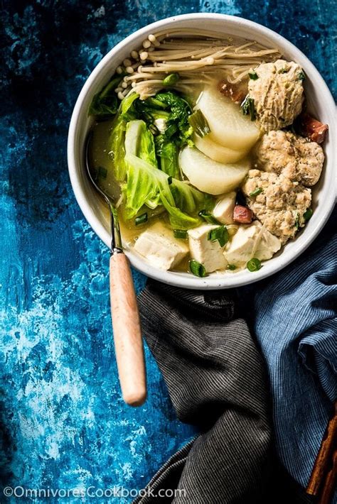 Napa Cabbage Soup With Meatballs Omnivores Cookbook Healthy