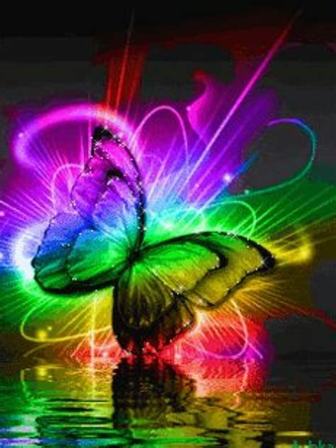 Liquid Neon Butterfly Wallpapers On Wallpaperdog