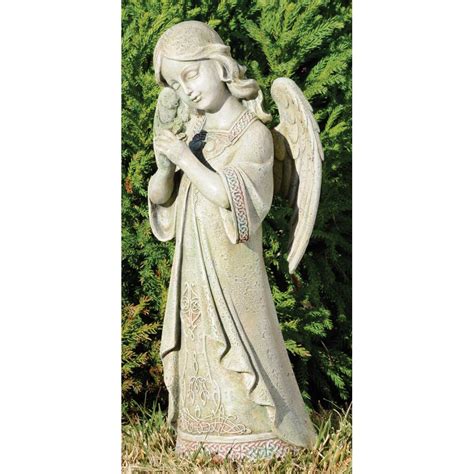 Praying Celtic Angel Garden Statue