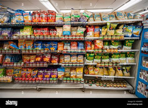 A Display Of Tasty Snacks Are Seen In A Supermarket In New York On