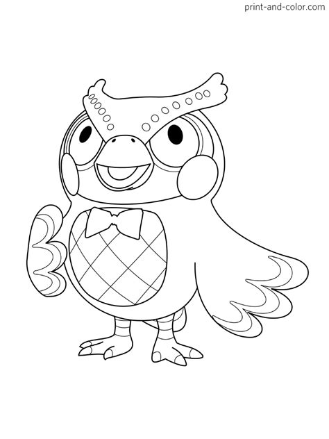 Animal Crossing Coloring Pages Print And