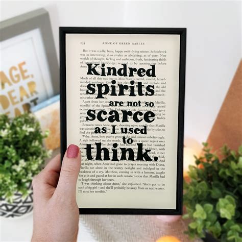 Anne Of Green Gables Quotes “kindred Spirits” Framed Book Page Art — Bookishly