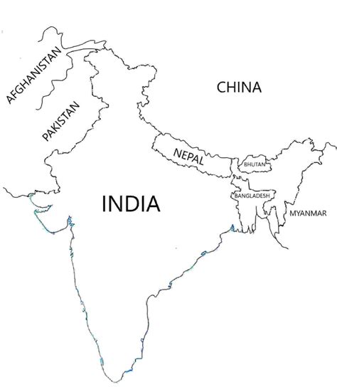 Indias Borders International Borders In India Geography Host