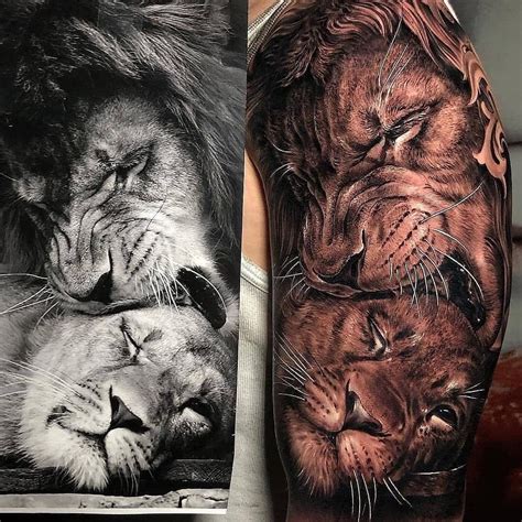 Lion Lioness Realistic Tattoo On Arm Lioness Tattoo