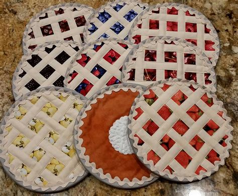 fruit pies quilted hot pad hotpads pot holders trivet etsy hot pads pot holders