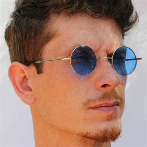 Retro John Lennon Style Sunglasses Round Colorful Tint Groovy Hippie