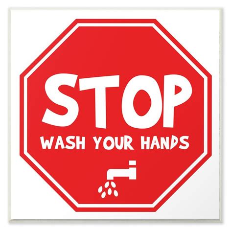 The Stupell Home Decor Collection Wash Your Hands Stop