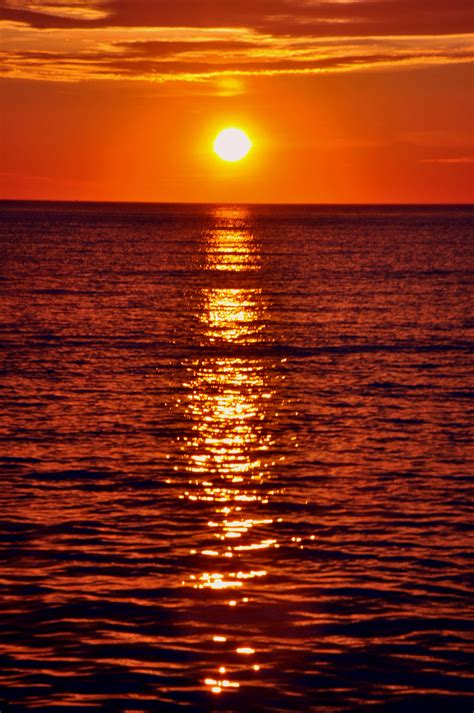Paradise Exotic Sunset Ocean Sky Reflection Photos Cantik